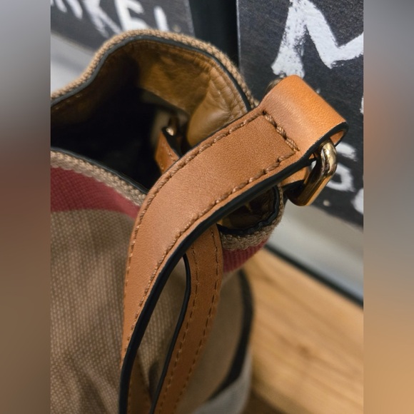 Burberry Canvas Mega Check Mini Ashby Hobo Crossbody - Picture 2 of 15